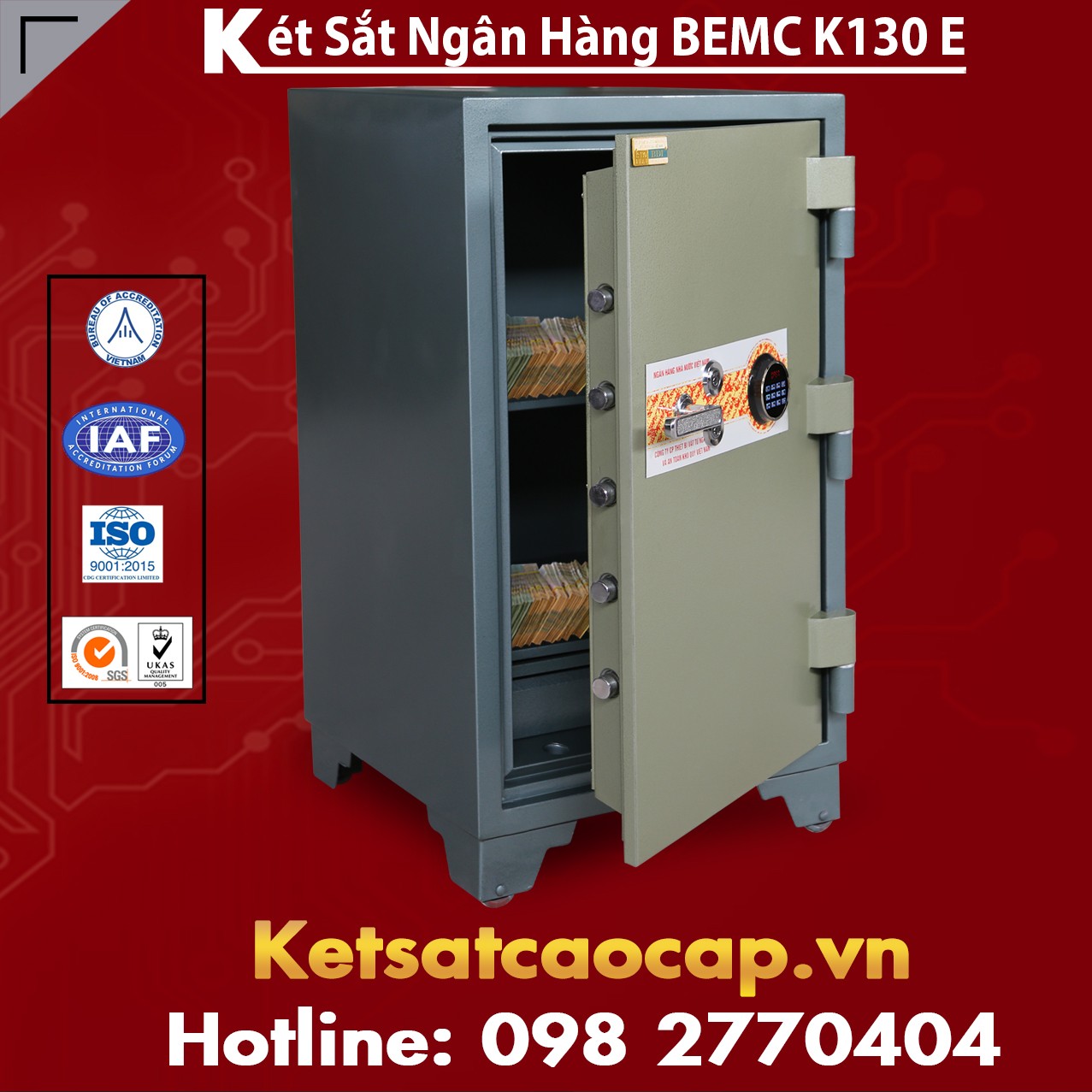 Két Bạc Ngân Hàng BEMC K130E Điện Tử Sỉ Lẻ Các Loại Két Sắt Chính Hãng